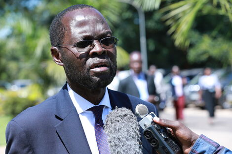 Kisumu Governor Anyang' Nyong'o addresses the media at Kenya School of Government (KSG), Lower Kabete in Kiambu During a Consultative Devolution meeting on Thursday, February 20, 2020. 