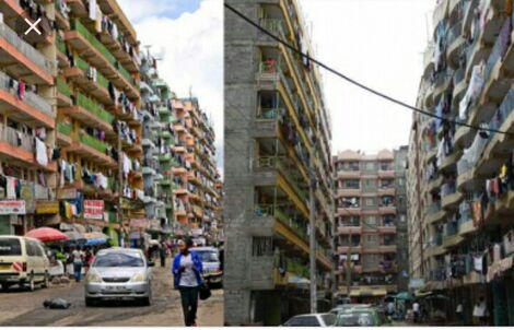 Apartment buildings in Nairobi Kenya.