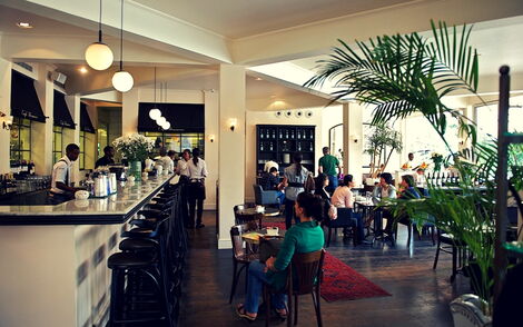 Inside the Artcaffe restaurant at Village Market, Nairobi