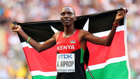 Athlete Asbel Kiprop During the Moscow Race competition in 2013 