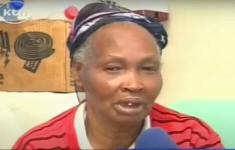 The late Mzee Ojwang's wife Augusta Wanjiru during a past interview