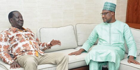 Azimio Chief Raila Odinga and Leadership Group Director Abraham Nda-Ishaiah in Abuja, Nigeria on January 30, 2023.jpg