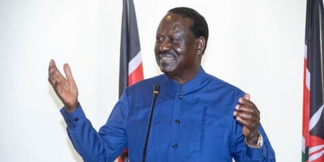 Azimio la Umoja-One Kenya presidential candidate Raila Odinga during a meeting with oil industry stakeholders at the Panafric Hotel on Wednesday, April 6, 2022