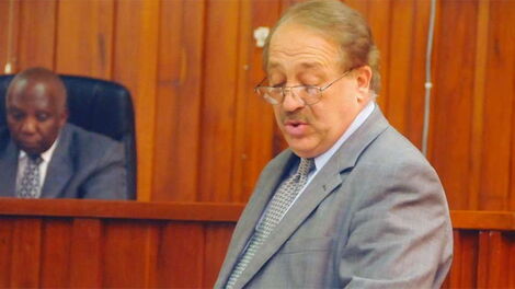 File photo of former Taveta MP Basil Criticos while in court