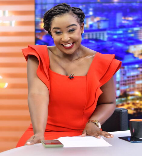 Betty Kyallo pictured during her Weekend With Betty Show on K24 TV on May 16, 2020. She announced her departure after reading the late night news.