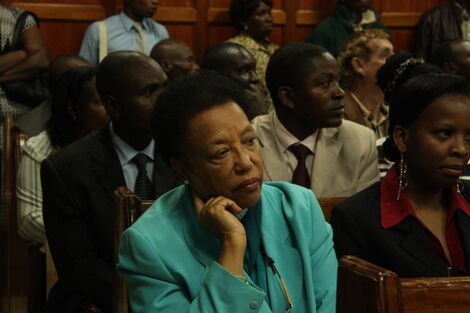 Former Assistant Minister Betty Tett following past court proceedings.