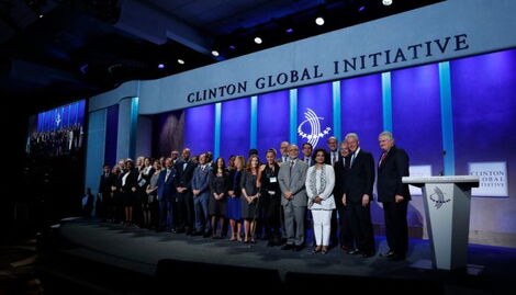 Former US President Bill Clinton and other members of the Clinton Global Initiative in a past event