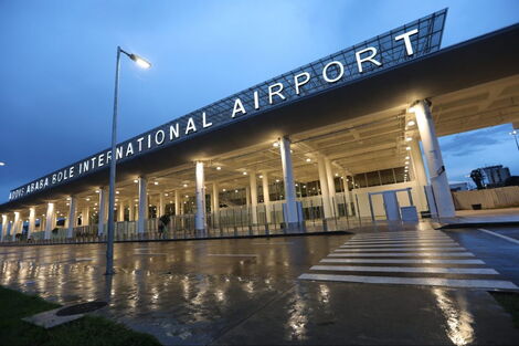 Bole International Airport in Addis Ababa, Ethiopia.