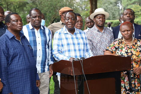 Vihiga County Governor Wilbur Ottichilo Addressing the Media at Golf Hotel Kakamega on October 10,2021
