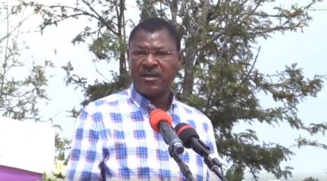 Bungoma Senator Moses Wetangula Addresses a Crowd on Saturday, September 4.