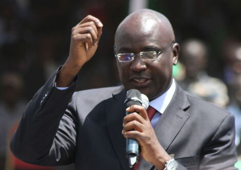 Bungoma Governor Wycliffe Wangamati addresses members of the public on August 28, 2017.