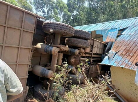 A bus was involved in an accident in Nyamira on Saturday morning, March 26, 2022