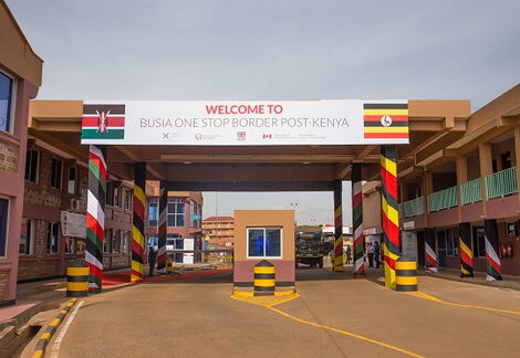 Kenya-Uganda border crossing post in Busia County.