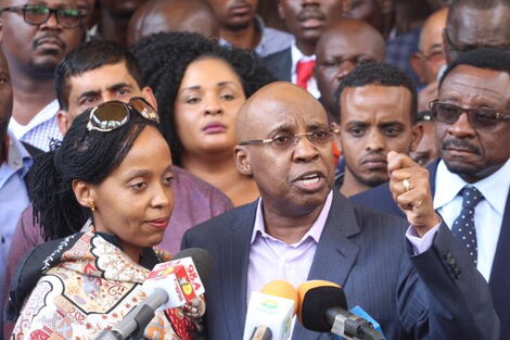 Businessman Jimi Wanjigi and his wife Irene Nzisa at their Muthaiga home on October 19, 2017.