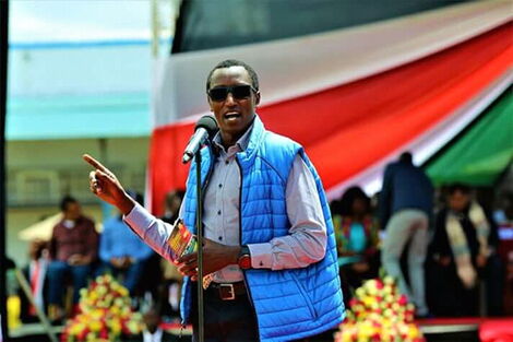 File image of Zedekiah Kiprop Bundotich (Buzeki) addressing a past gathering