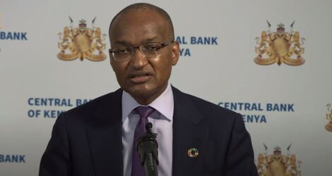 CBK Governor Patrick Njoroge speaking during a press conference on March 30, 2021