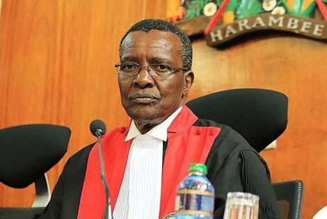 Outgoing Chief Justice David Maraga at the Supreme Court (undated)