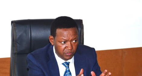 Foreign Affairs Cabinet Secretary Alfred Mutua holds a meeting with representatives of employment agents who recruit Kenyans for jobs in Saudi Arabia and other regions on Monday, October 31, 2022.