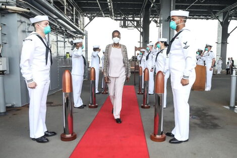 American war ship at Mombasa