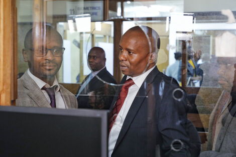 CS Kindiki Kithure during an impromptu visit to the National Immigration Department headquarters at Nyayo House on November 29, 202.