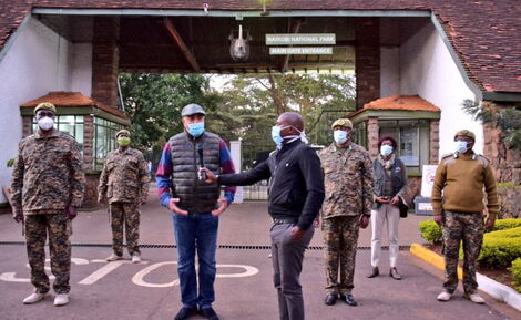 Cabinet Secretary for Tourism and Wildlife Najib Balala pictured at Nairobi National Park.