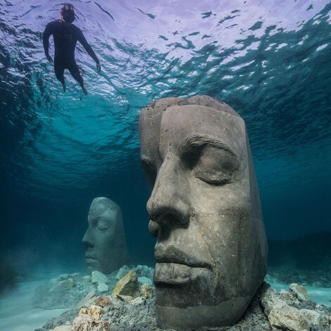 Undated photo of the underwater museum in Cannes