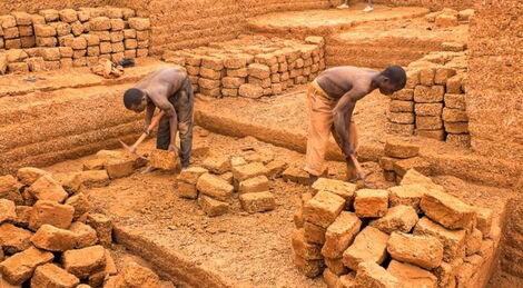 A group of workers on a quarry