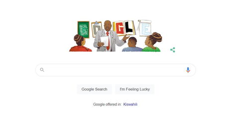 Google commemorates the Late Professor Okoth Okombo on November 8, 2021.
