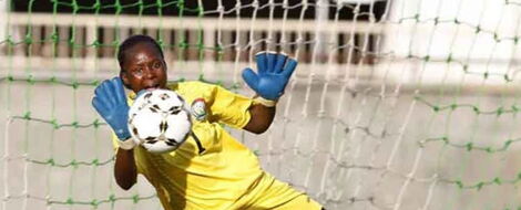 Harambee Starlets goalkeeper Annedy Kundu during a past match. 