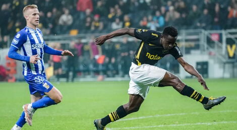 Kenyan international Erick Ouma Otieno on September 21, 2021 scored his first goal for Swedish club, AIK.
