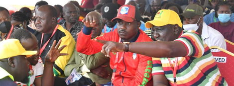 Kakamega Senator Cleophas Malala (left) and Deputy President William Ruto.