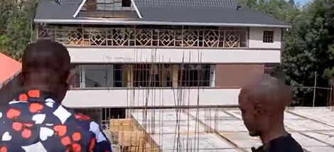 Inooro TV presenter DJ Smiles (right) shares a sneak peek of the hotel alongside actor Steve Kigony