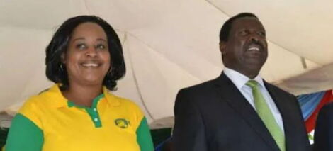 Amani National Congress (ANC) party leader Musalia Mudavadi (right) and his wife Tessie Mudavadi.