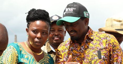 The Service of Party leader Mwangi Kiunjuri during a rally in Nyandarua county on Sunday, June 12.