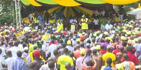 Deputy President William Ruto addresses a rally in Vihiga County on Wednesday, July 13, 2022.