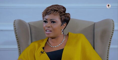 Caroline Mutoko addresses guests on her show on February 4, 2020.