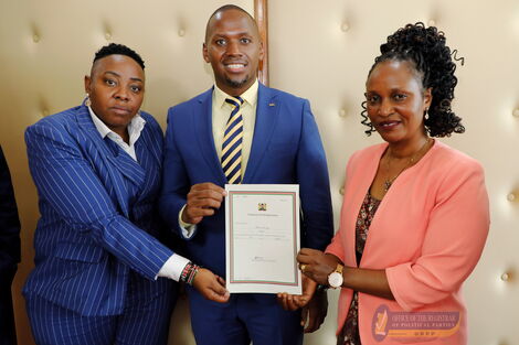 Party Officials of Chama Cha Kazi Receiving Certification on Thursday August 19