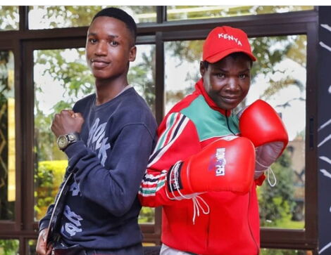 File photo of Charltone Ochieng with her mum, Conjestina Achieng