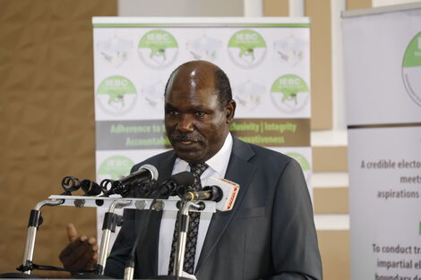 IEBC Chairperson Wafula Chebukati During Election Preparation Forum on October 21, 2021.