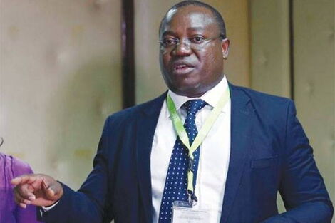 Former IEBC ICT Manager Chris Msando gestures at a press conference in 2017 before he was found dead on July 31, 2017
