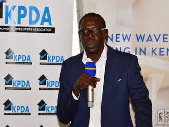 Chris Ochieng' speaking during a Kenya Property Developers Association (KPDA) CEO Breakfast Forum May 23, 2017.