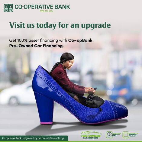 Upgrade your car today with Co-op Bank pre-owned car financing and get up to 100% financing.
