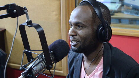 Rapper Collins Majale pictured during a past radio interview