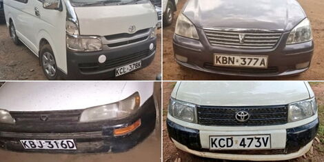 Some of the cars recovered by DCI detectives between July 2 and July 3, 2020