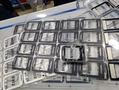 Counterfeit phone accessories were recovered by the multi-agency team that conducted the raid in Nairobi Central Business District in December 2021.
