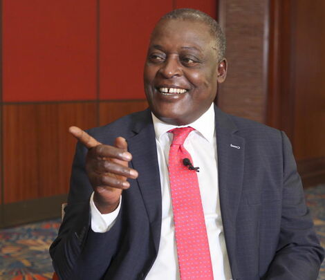 Politician and UDP Party leader Cyrus Jirongo during an interview (undated).