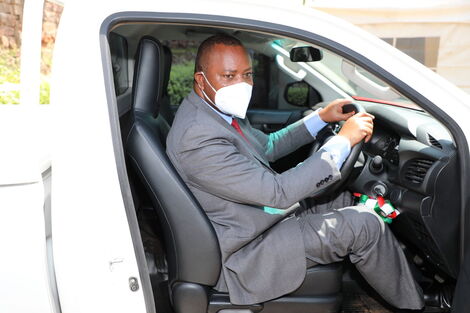 DCI George Kinoti receiving brand new vehicles from the US Government on Wednesday, December 2.