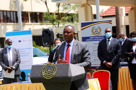 DCI George Kinoti issuing a statement on Wednesday, December 2.