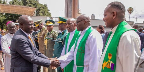 DP Rigathi Gachagua arrives for the Uniformed Disciplined Service thanksgiving service of the disciplined forces Sunday, November 6, 2022.