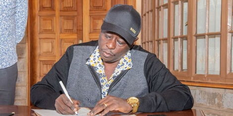 DP Rigathi Gachagua registers as a farmer t my Farm in Wamunyoro Village, Mathira West Subcounty, on January, 9, 2023.